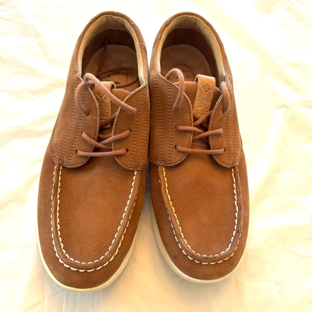 SPERRY Coastal plushwave slip on shoe brown nubuck SZ 8.5 Worn once - Picture 7 of 14